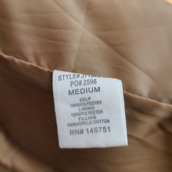 Altar'd State Chevron Puffer Vest Tan Brown Medium - Picture 4 of 4